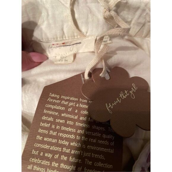 Anthropologie Embroidered Peasant Blouse Size 2 - Picture 8 of 10